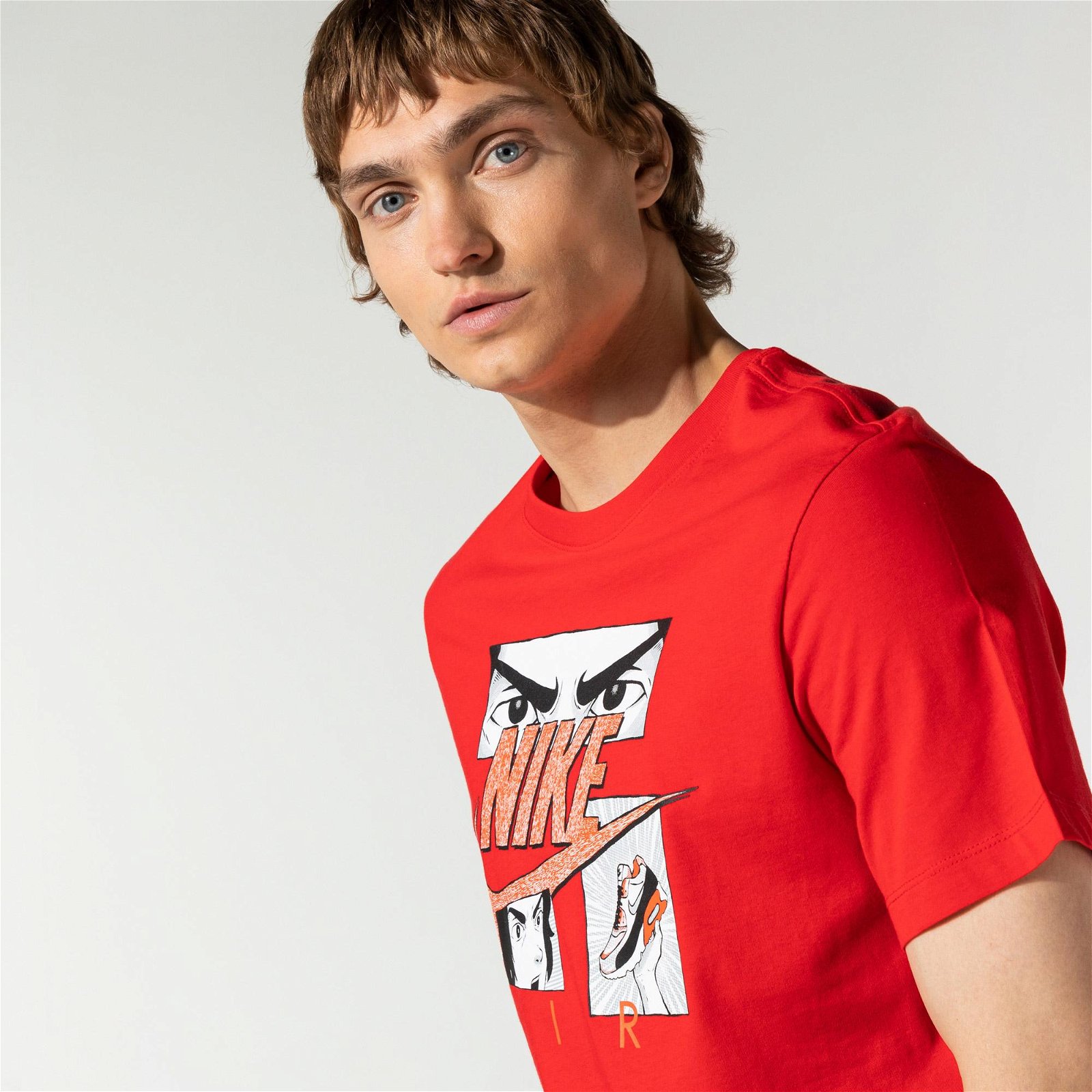 Nike Sportswear Manga Erkek Kırmızı T-Shirt