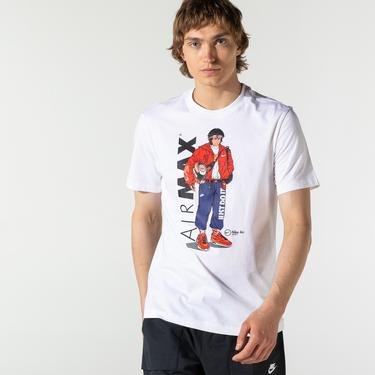  Nike Sportswear Manga Hypeman Erkek Beyaz T-Shirt