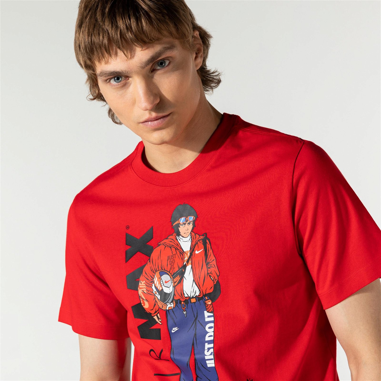 Nike Sportswear Manga Hypeman Erkek Kırmızı T-Shirt