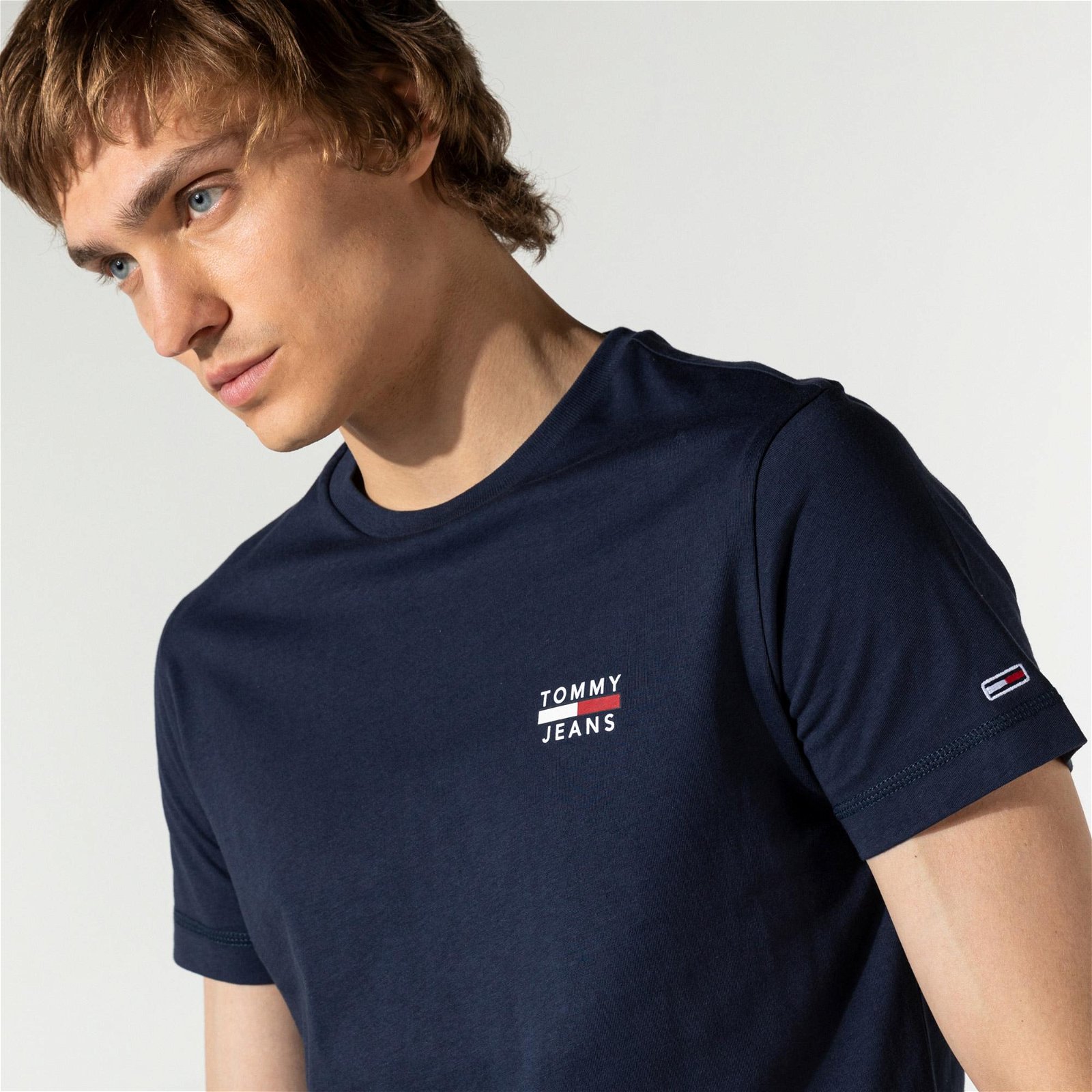 Tommy Jeans Chest Logo Erkek Lacivert T-Shirt