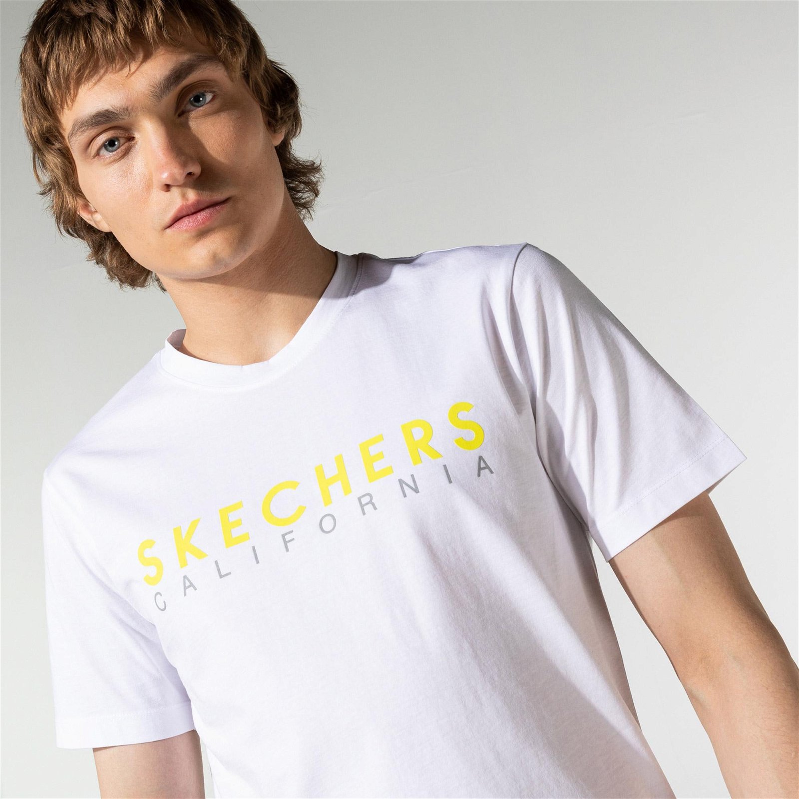Skechers Graphic Erkek Beyaz T-Shirt