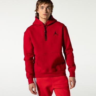  Jordan Jumpman Air Fleece Pullover Erkek Kırmızı Kapüşonlu Sweatshirt
