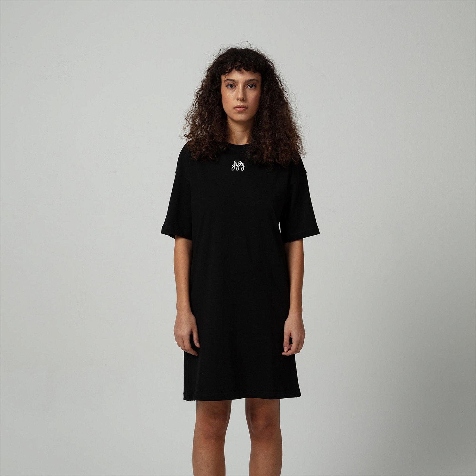 Fifty Pieces Kadın Siyah T-Shirt Elbise