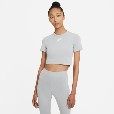  Nike Sportswear Air Crop Kadın Gri T-Shirt