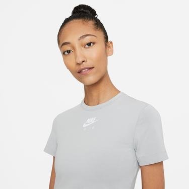  Nike Sportswear Air Crop Kadın Gri T-Shirt