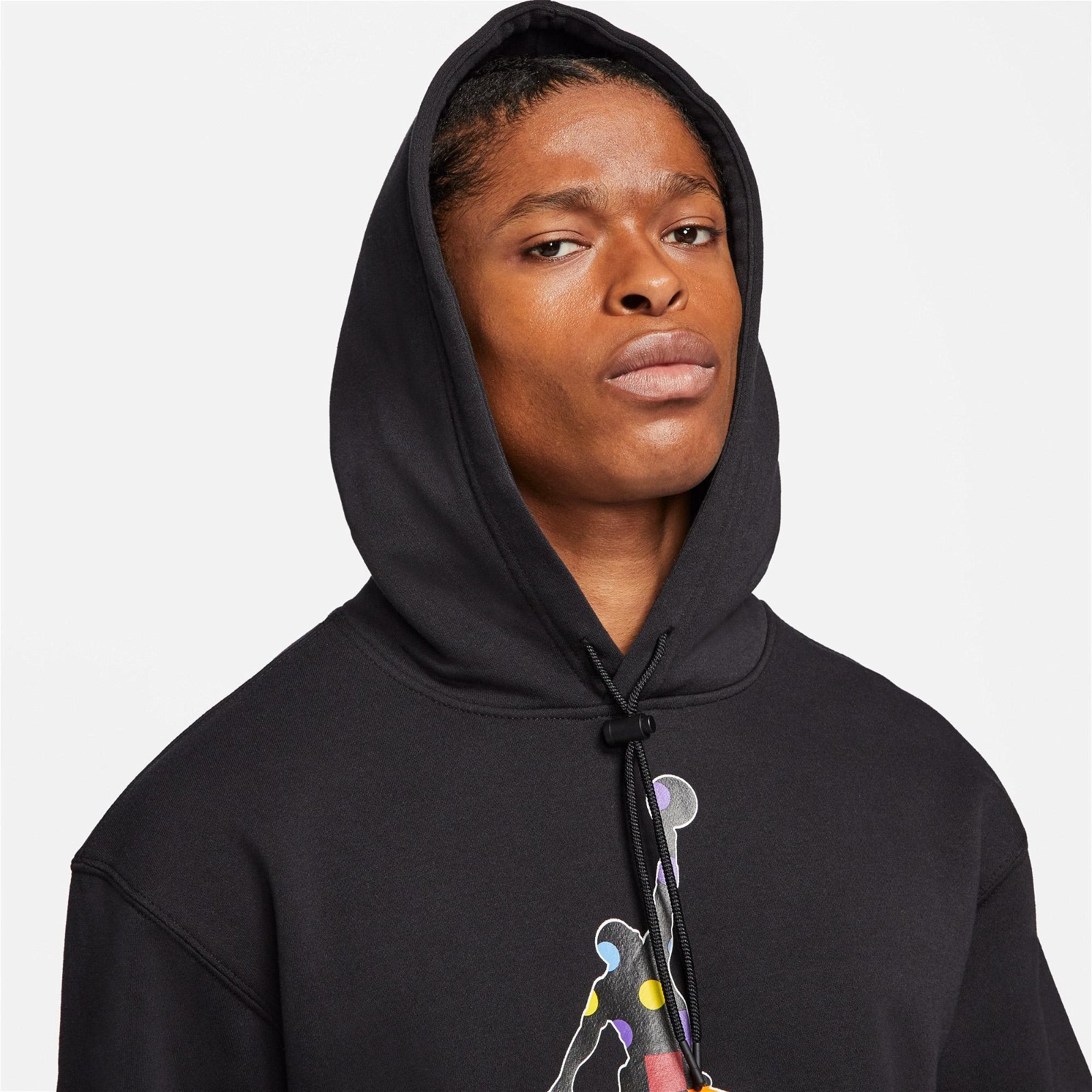 Jordan AJ3 Graphic Fleece Pullover Erkek Siyah Kapüşonlu Sweatshirt