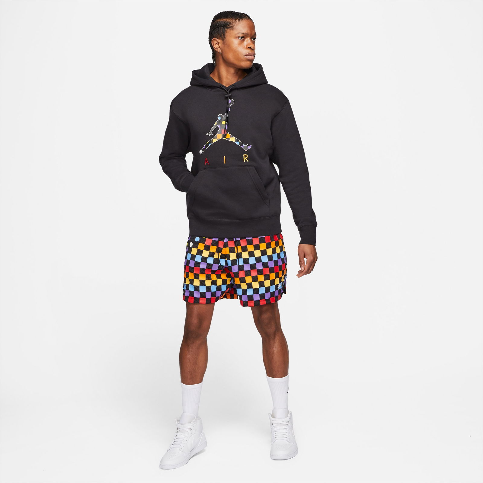 Jordan AJ3 Graphic Fleece Pullover Erkek Siyah Kapüşonlu Sweatshirt