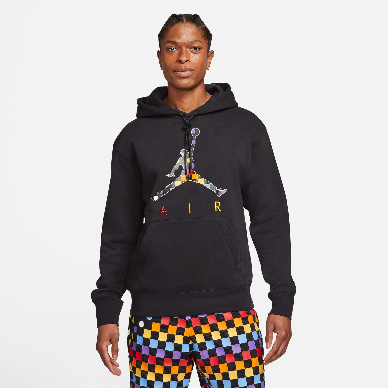 Jordan AJ3 Graphic Fleece Pullover Erkek Siyah Kapüşonlu Sweatshirt