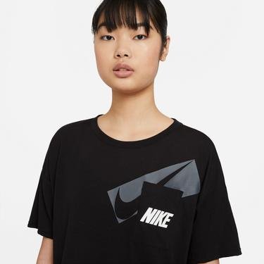  Nike Dry Grx Crop Kadın Siyah T-Shirt