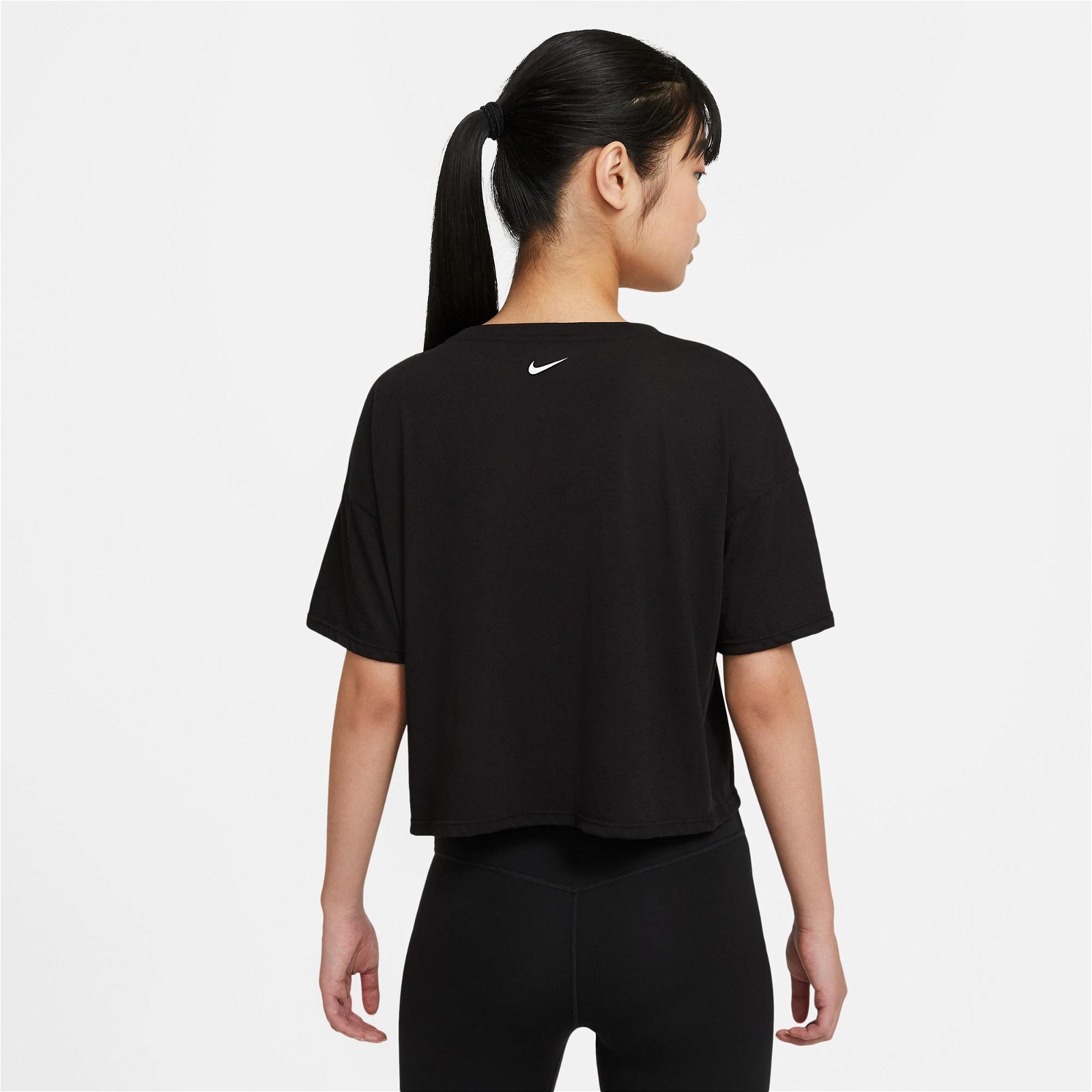 Nike Dry Grx Crop Kadın Siyah T-Shirt