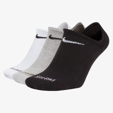  Nike Everyday Plus Cushioned Foot 3P Erkek Siyah/Gri/Beyaz Çorap