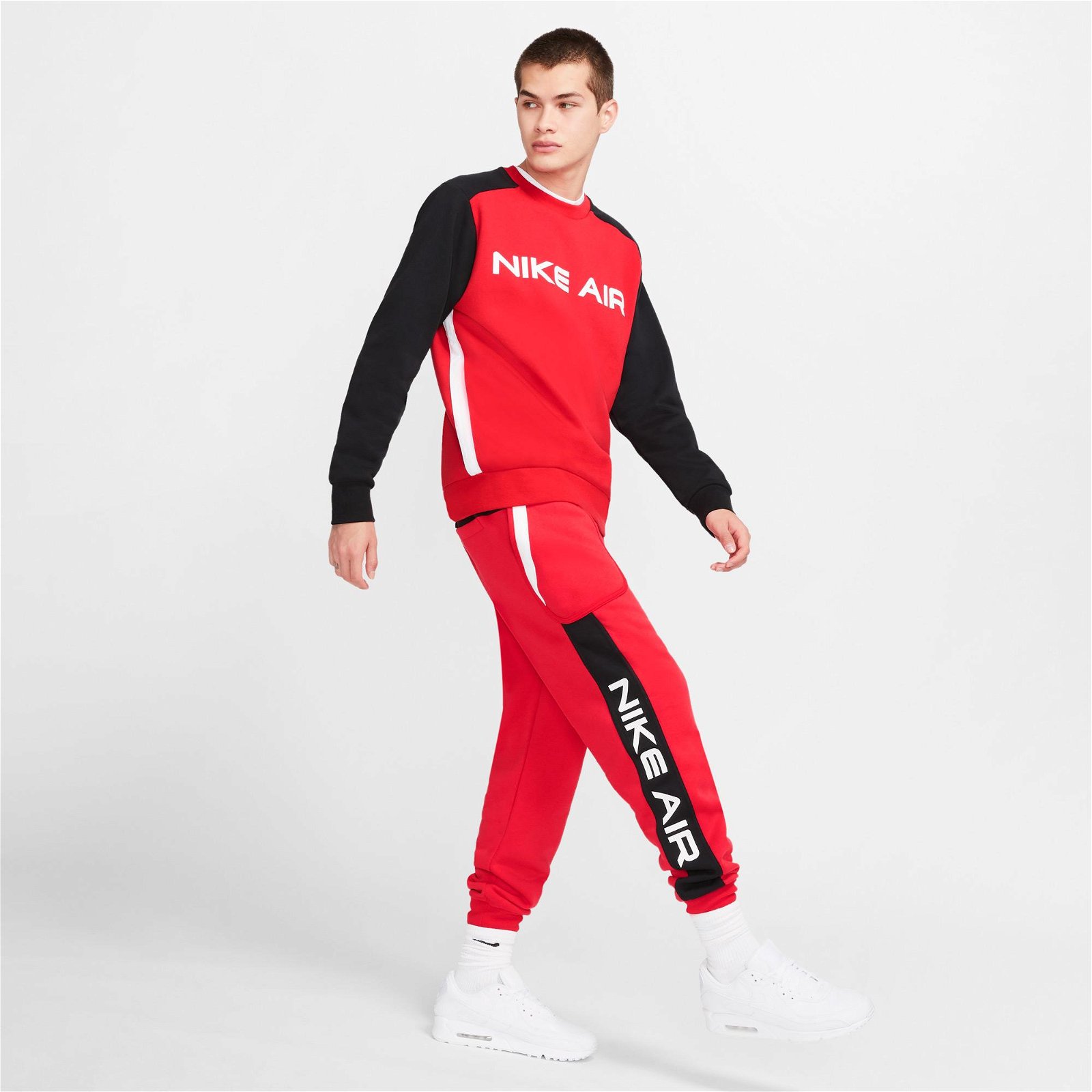 Nike Sportswear Air Fleece Jggr Erkek Kırmızı Eşofman Altı