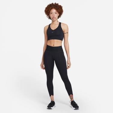  Nike One Luxe Icnclsh Crop Tgt Kadın Siyah Tayt