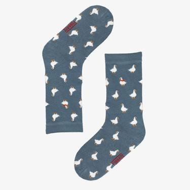  Fundaze Minimal Socks Goose Mavi Çorap