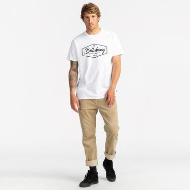  Billabong Trademark Erkek Beyaz T-Shirt