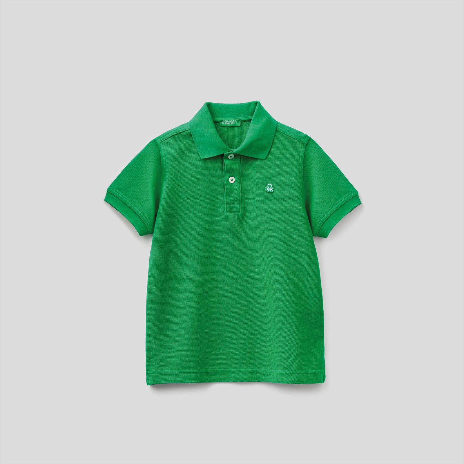 Benetton Logo Pike Erkek Çocuk Yeşil Polo