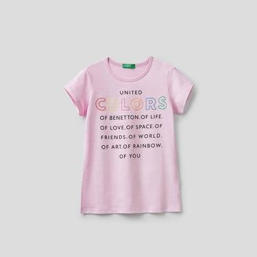  Benetton Kız Çocuk Mor T-Shirt