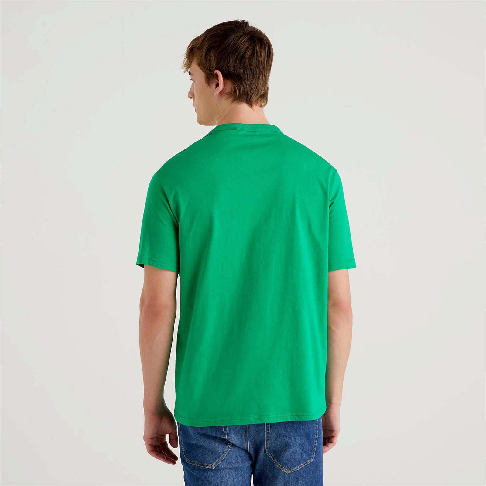 Benetton Erkek Yeşil T-Shirt