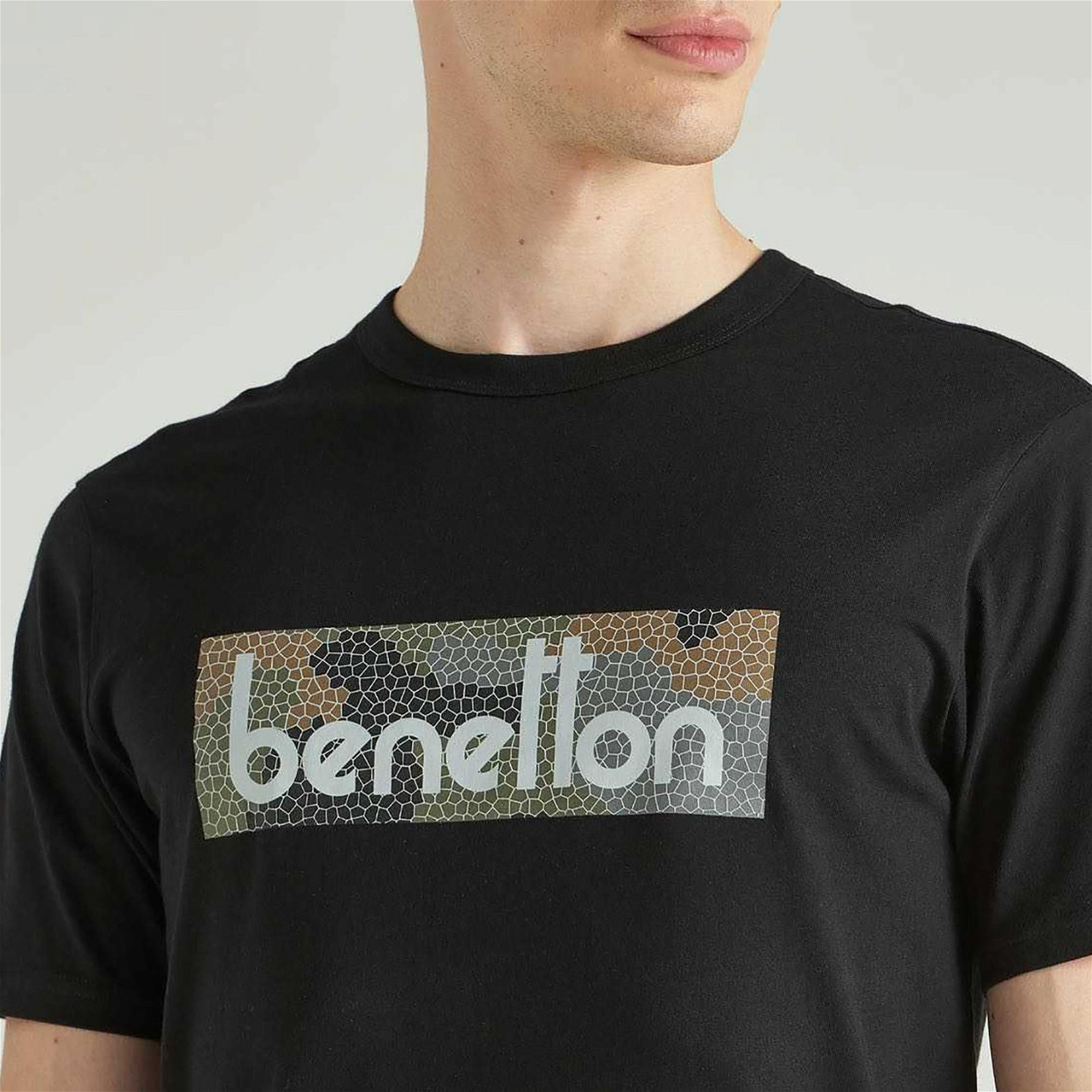 Benetton Erkek Siyah T-Shirt