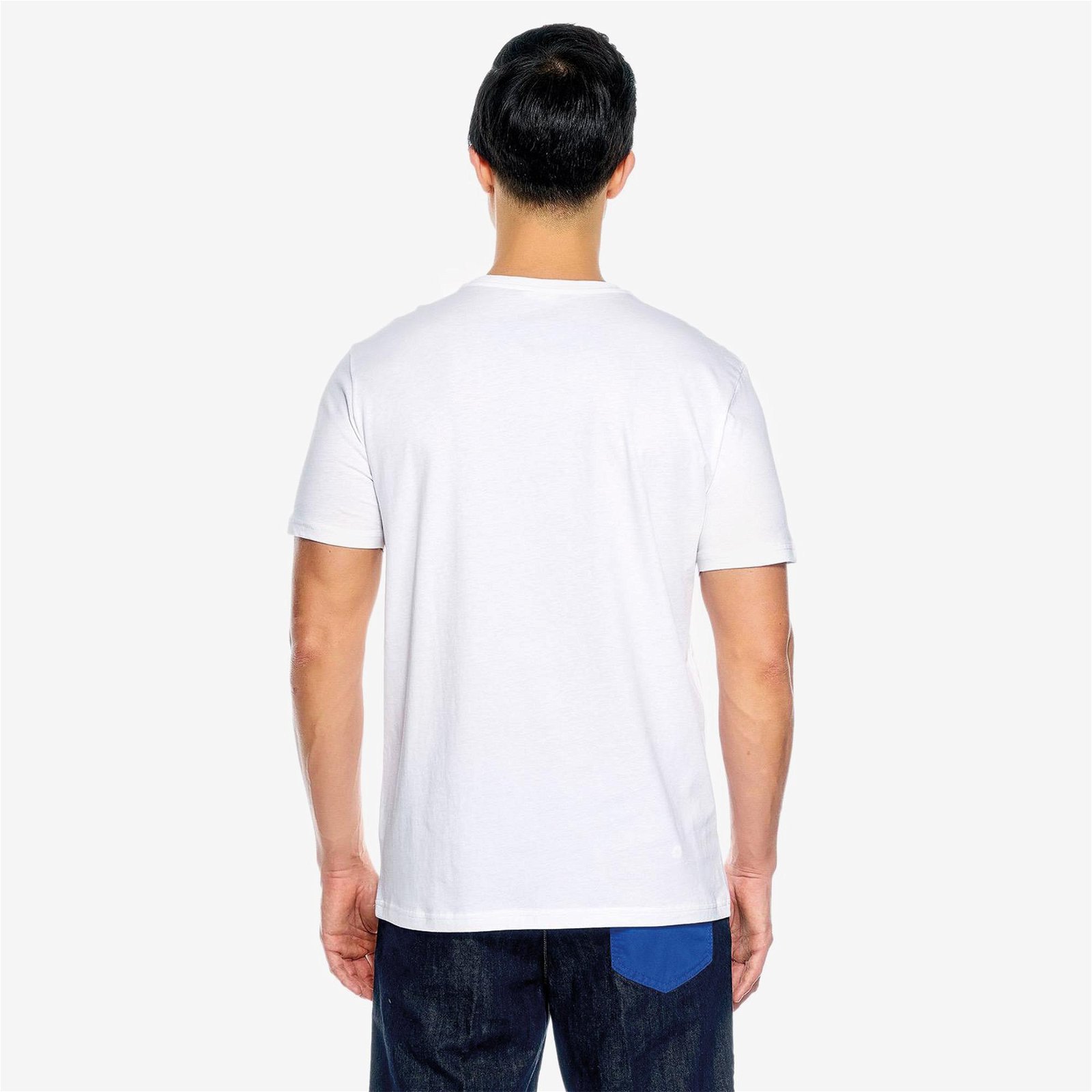 Benetton Basic Koton Erkek Beyaz T-Shirt