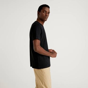  Benetton Basic Erkek Siyah T-Shirt