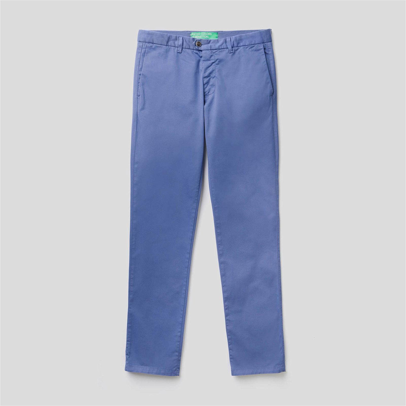 Benetton Basic Erkek Mavi Chino Pantolon