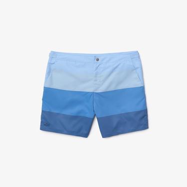  Lacoste Erkek Mavi Renk Bloklu Mayo Şort