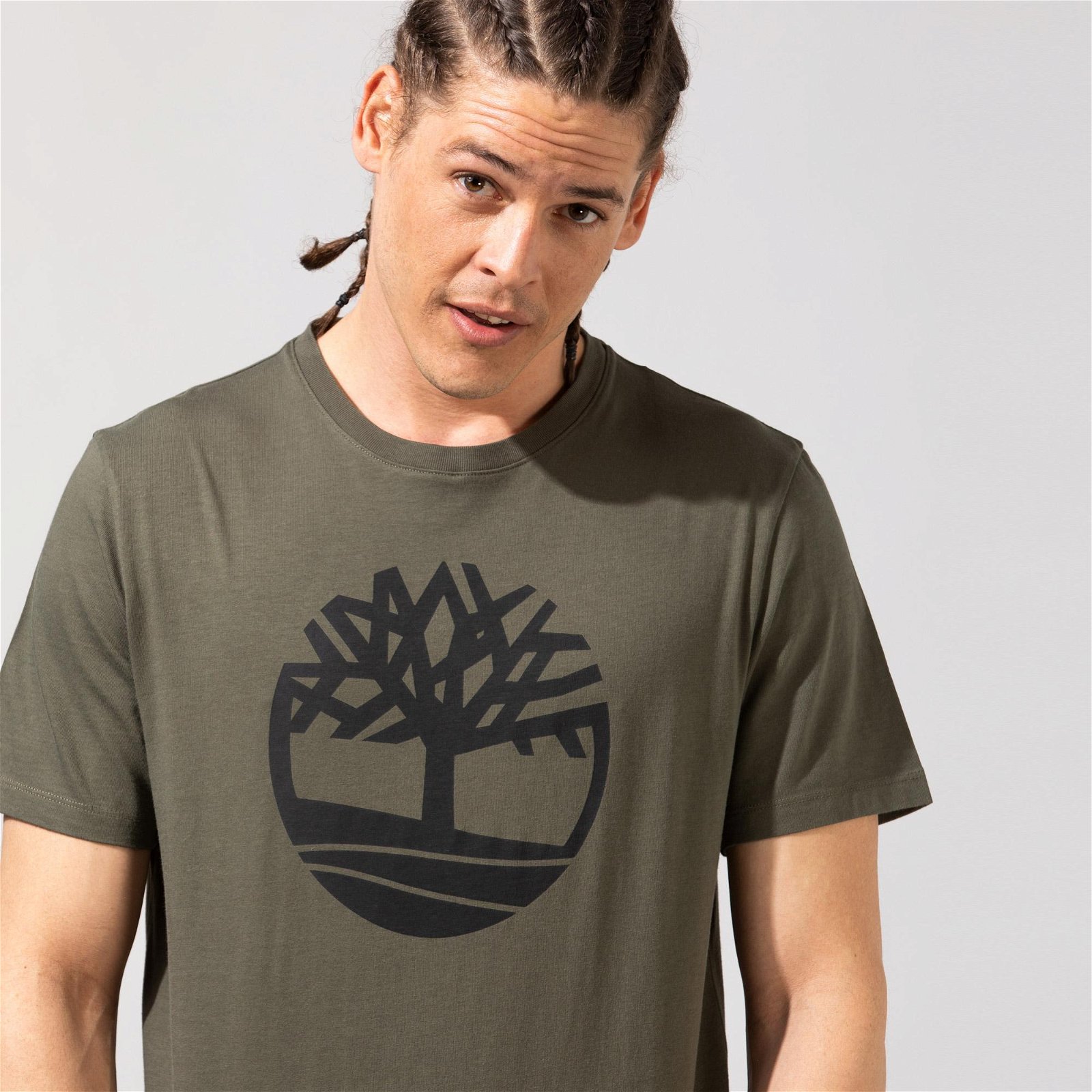 Timberland SS Kennebec River Tree Logo Erkek Yeşil T-Shirt