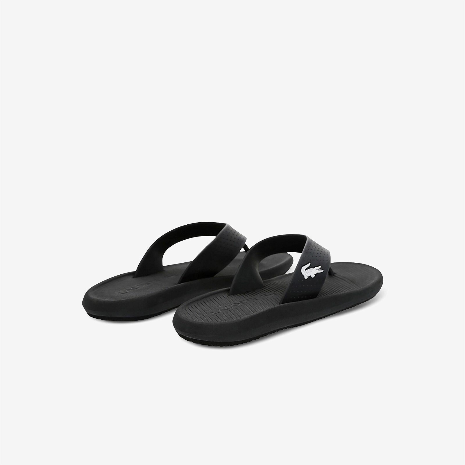Lacoste Croco Sandal 219 1 Cma Erkek Siyah - Beyaz Terlik