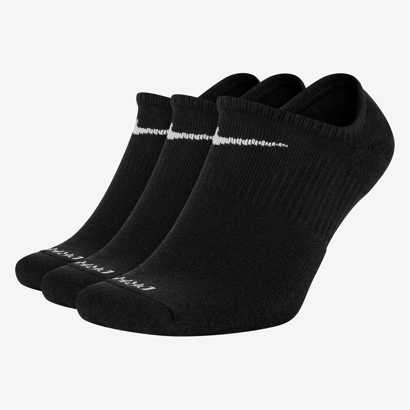 Nike Everyday Plus Cushioned Foot 3'lü Erkek Siyah Çorap