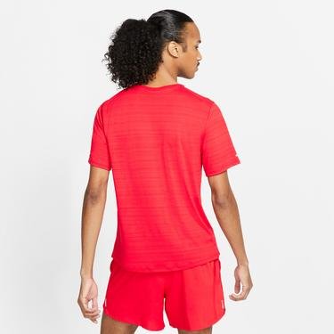  Nike Dri-Fit Miler Erkek Kırmızı T-Shirt