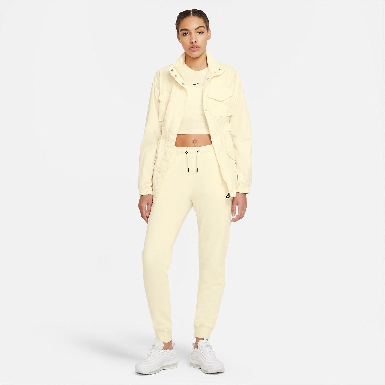 Nike Sportswear Clctn Ess M65 Woven Kadın Beyaz Ceket