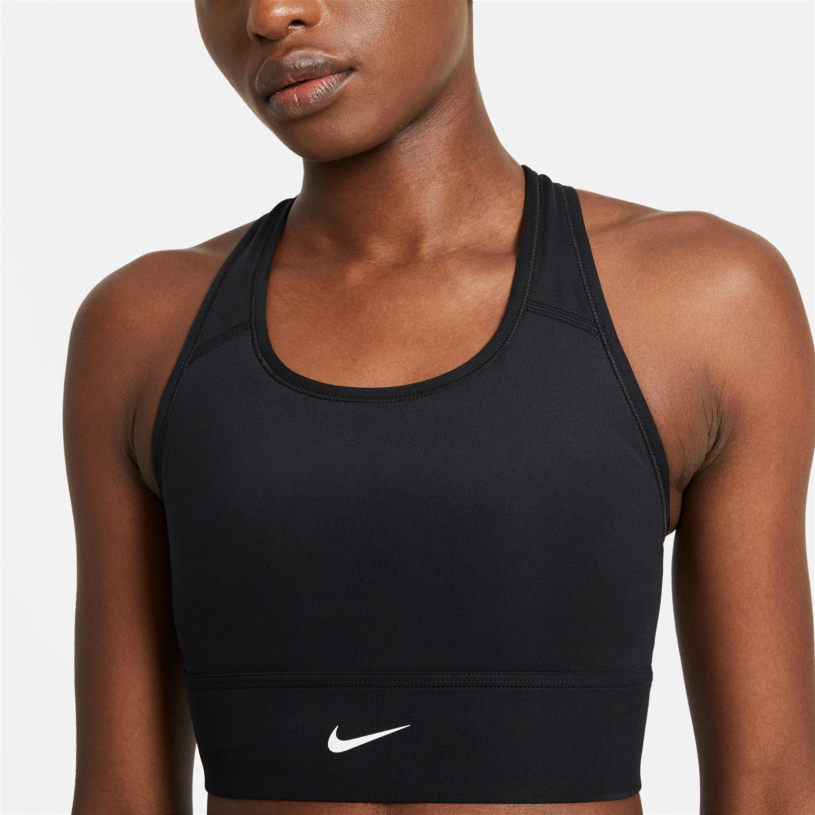 Nike Dri-FIT Swoosh Long Kadın Siyah Bra