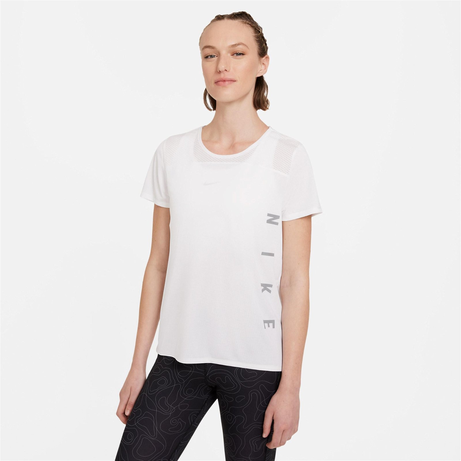 Nike Miler Run Division Gx Kadın Beyaz T-Shirt
