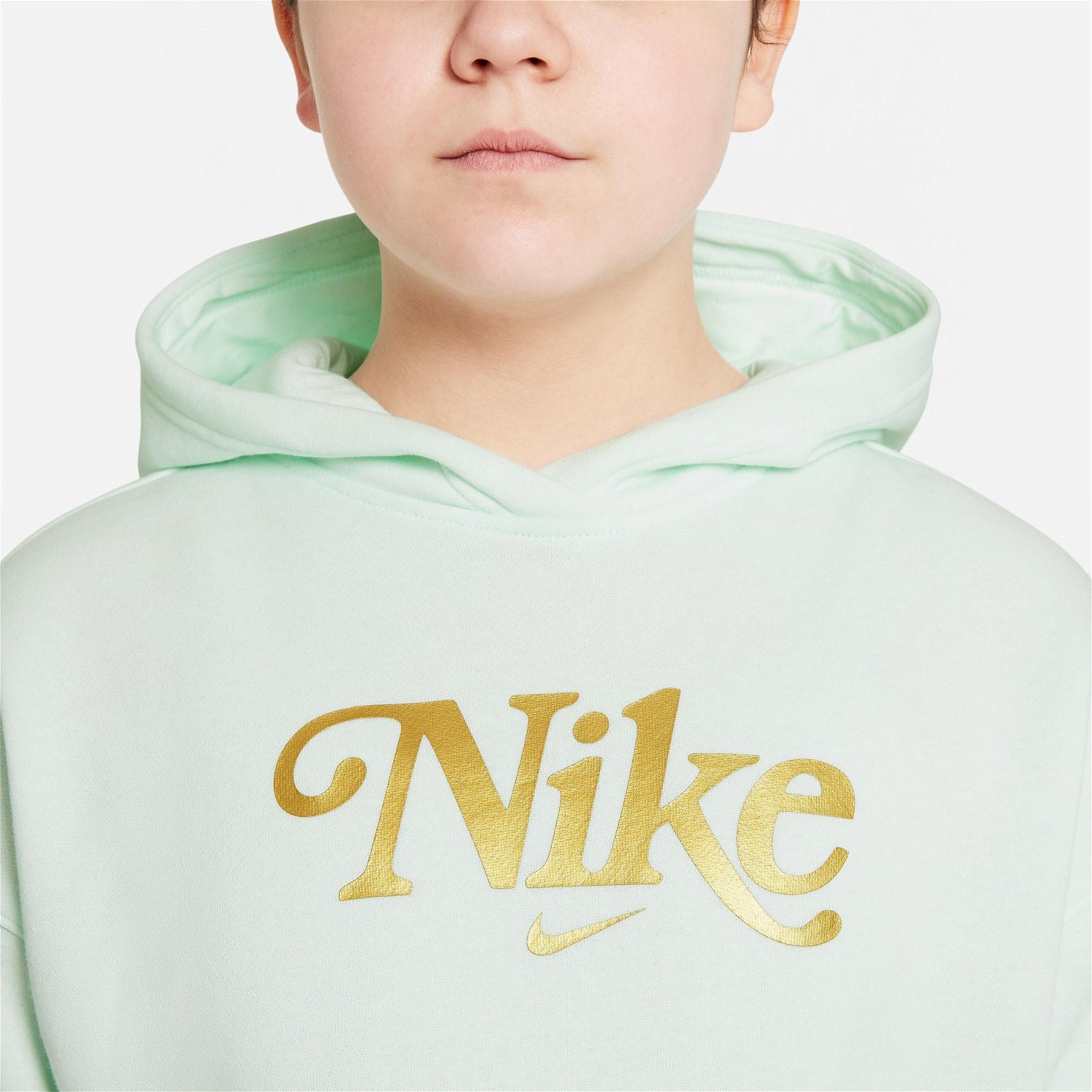 Nike Sportswear Club Flc Bf Hd Energy Çocuk Yeşil Sweatshirt