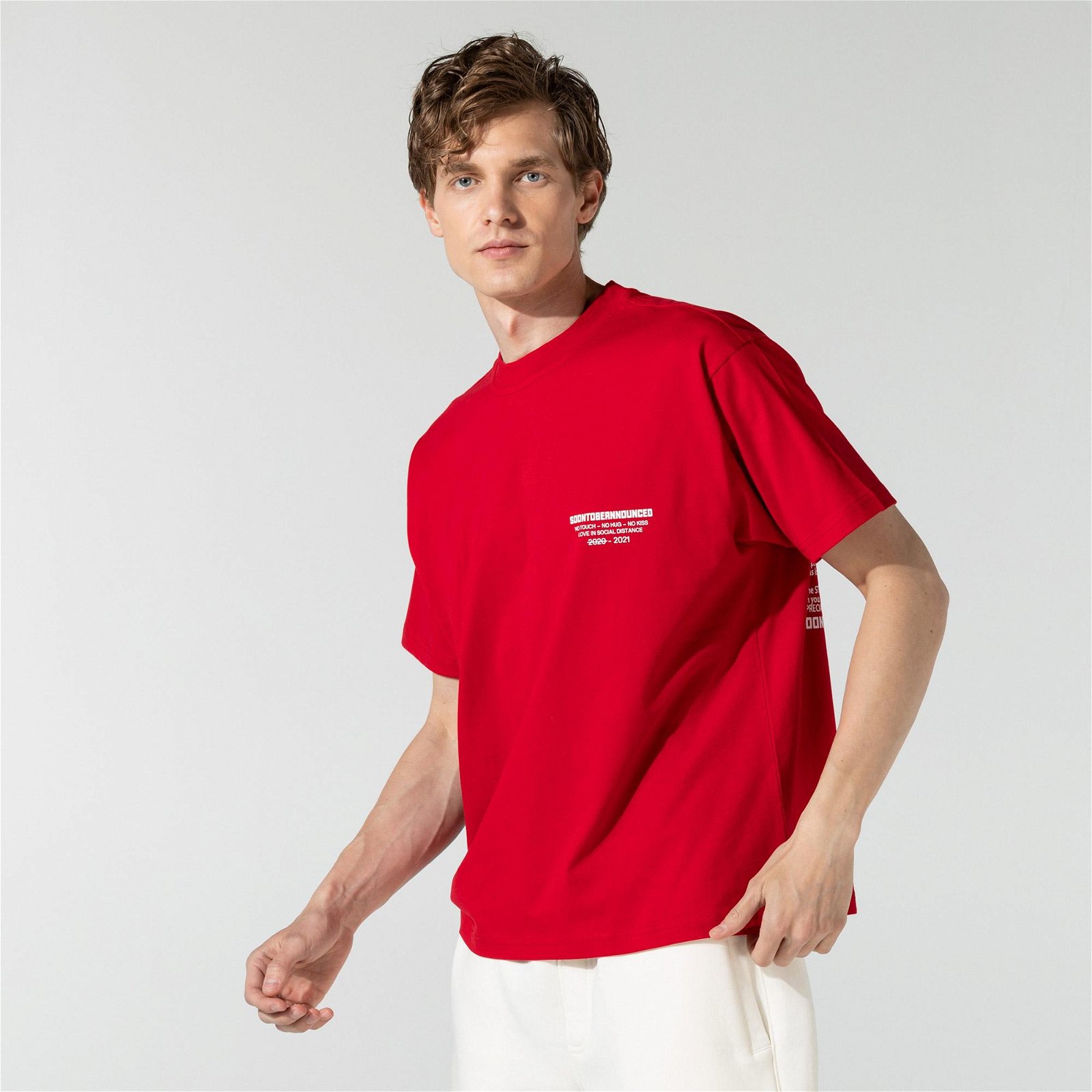 SOONTOBEANNOUNCED 2020-2021 Printed Unisex Kırmızı T-Shirt