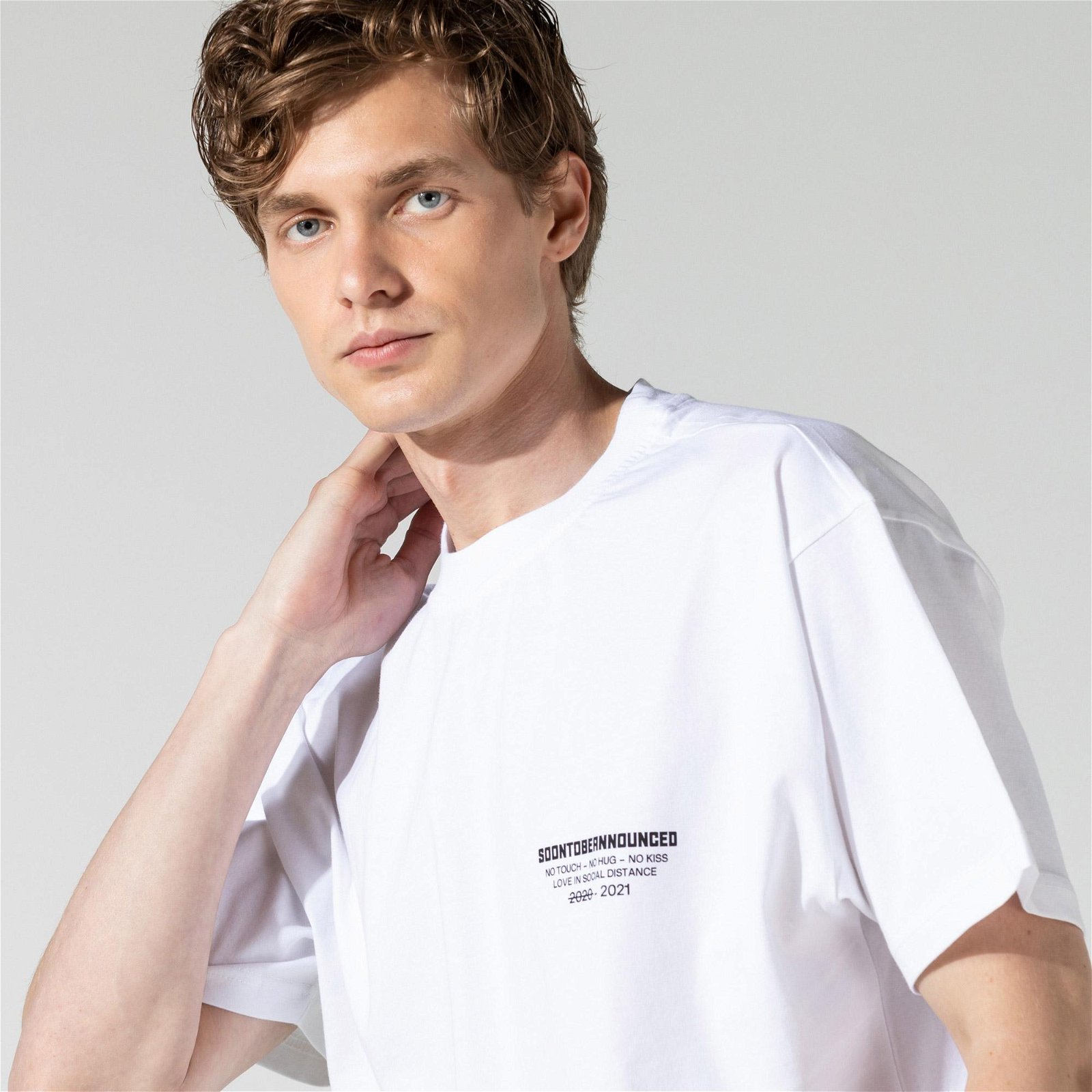 SOONTOBEANNOUNCED 2020-2021 Printed Unisex Beyaz T-Shirt