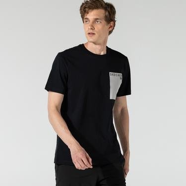  Skechers Graphic Crew Neck Erkek Siyah T-Shirt