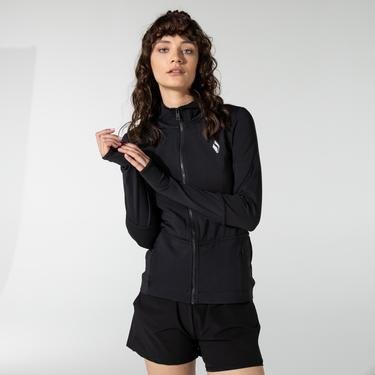  Skechers Micro Collection Full Zip Kadın Siyah Ceket