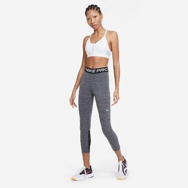  Nike Pro 365 Mid-Rise Crop Leggings Kadın Gri Tayt