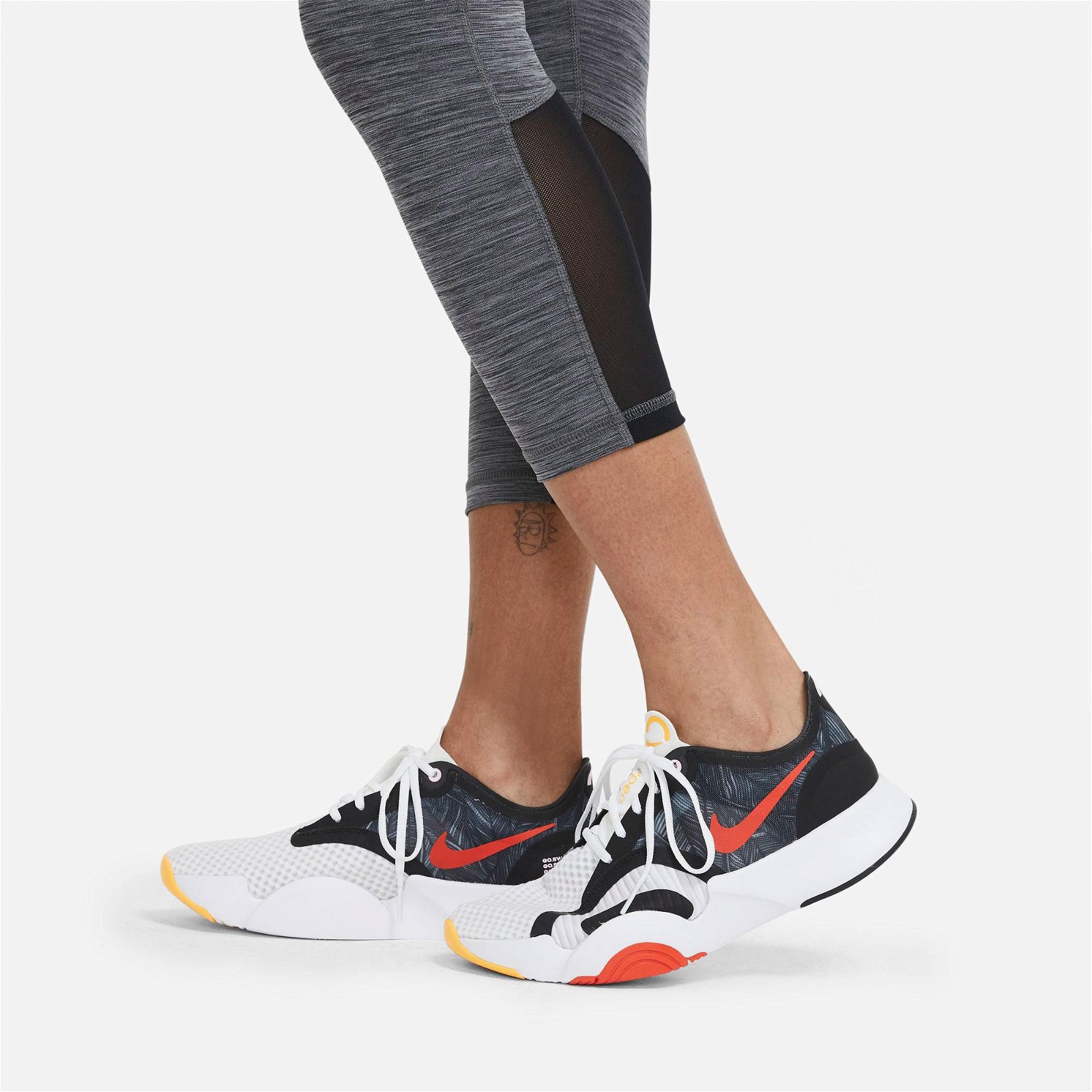 Nike Pro 365 Mid-Rise Crop Leggings Kadın Gri Tayt
