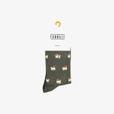  Fundaze Minimal Socks Pug Yeşil Çorap