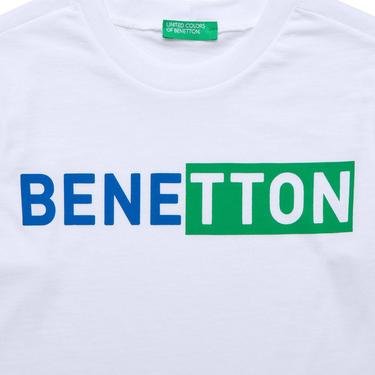  Benetton Erkek Çocuk Beyaz T-Shirt