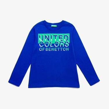  Benetton Erkek Çocuk Mavi T-Shirt