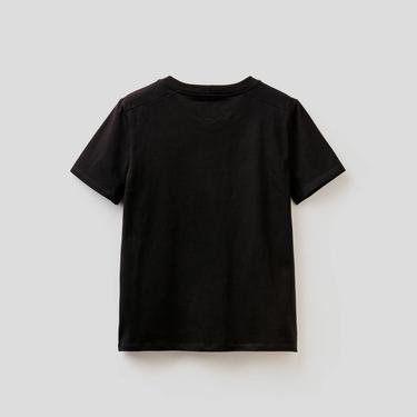  Benetton Baskılı Kadın Siyah T-Shirt