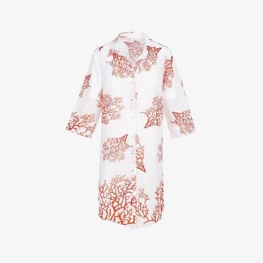  Fifth Sense Coral Beachwear Kadın Beyaz Kimono
