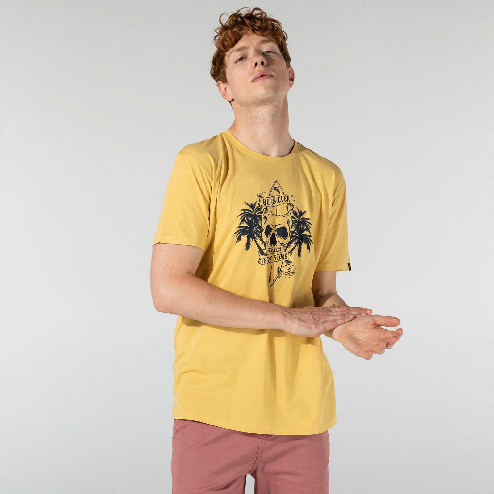 Quiksilver Night Surfer Erkek Sarı T-Shirt