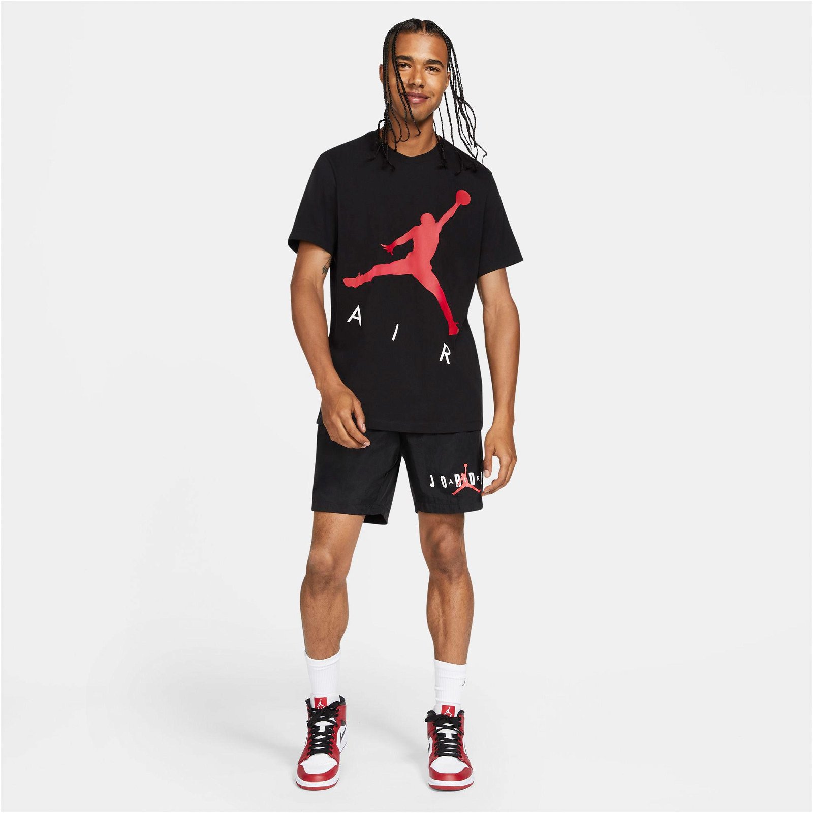 Jordan Jumpman Air Hbr Crew Erkek Siyah T-Shirt