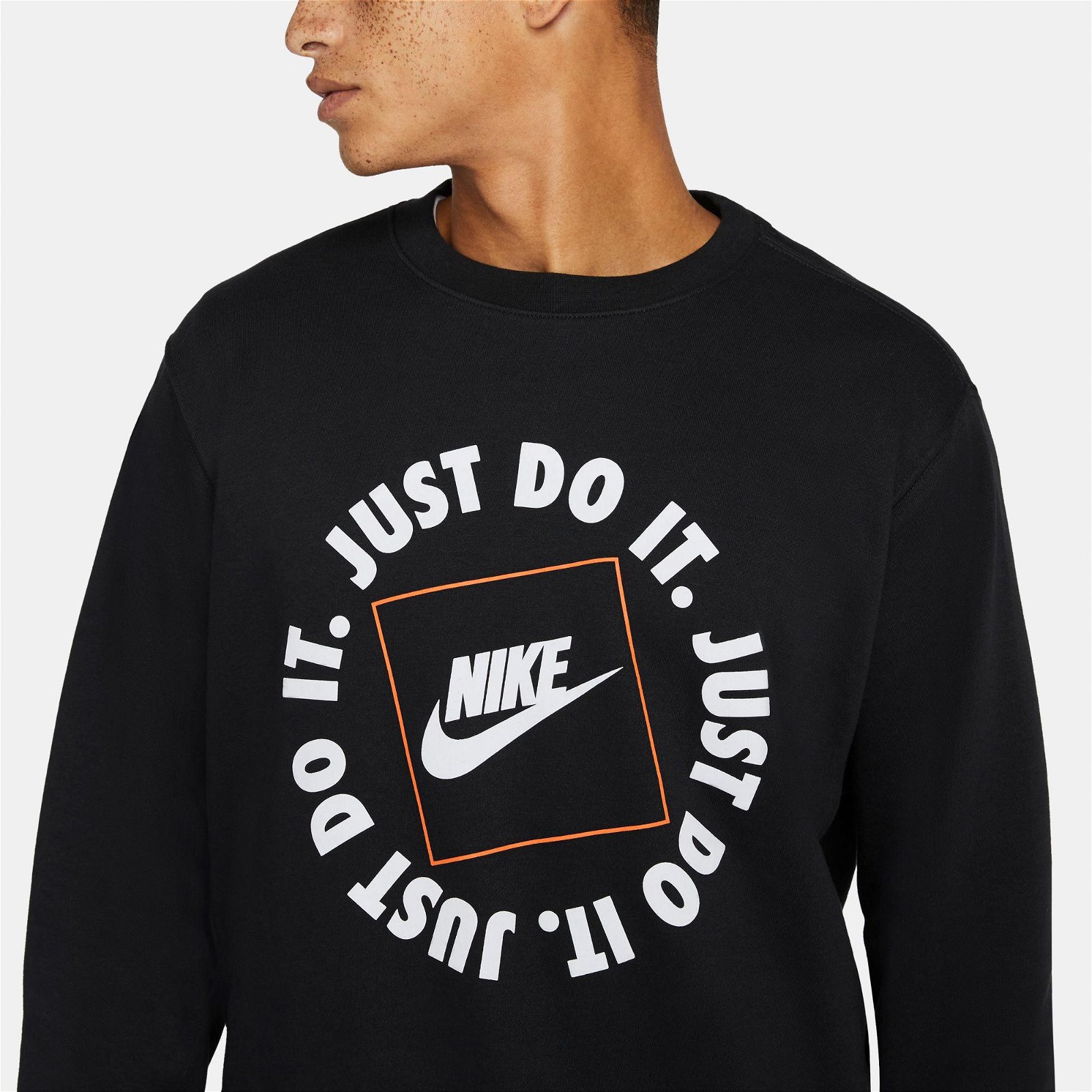 Nike Sportswear Jdi Flecee Crew Erkek Siyah T-Shirt