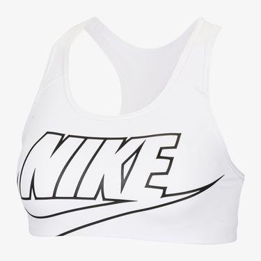  Nike Dri-Fit Swoosh Futura Gx Kadın Beyaz Bra